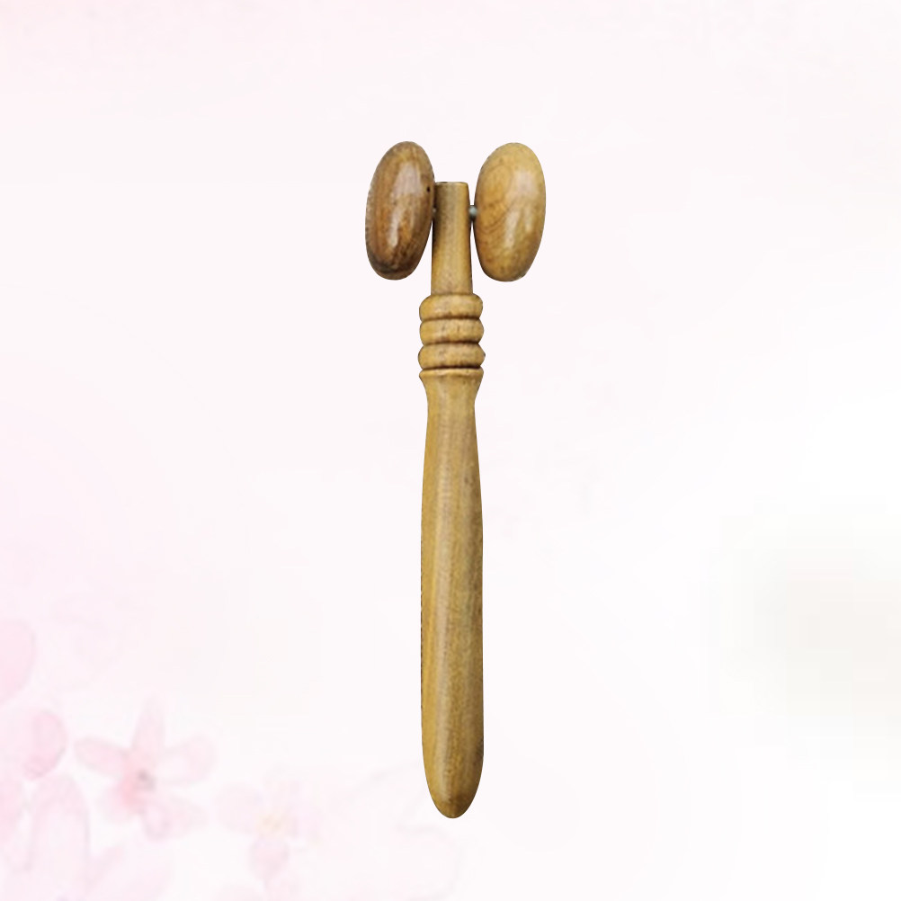 Face Massager - 1 Adet Ahşap Yüz Masaj Aleti