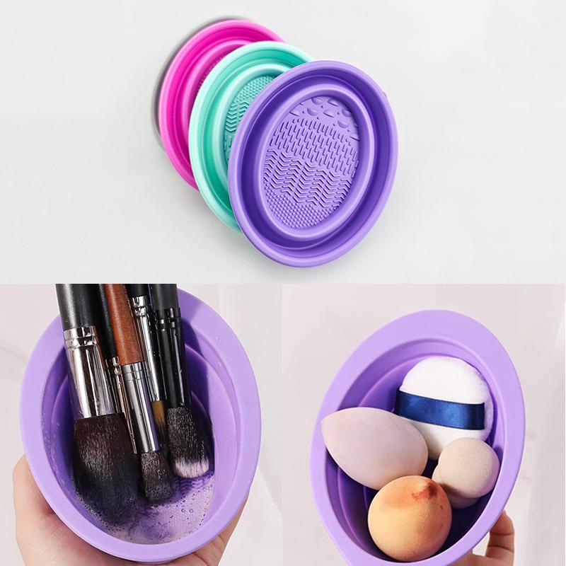 Beauty And Makeup Quotes - Yumuşak Silikon Makyaj Fırça Temizleyici Katlanır