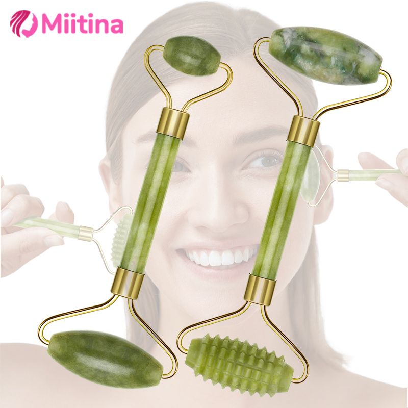 Face Massager - Doğal Yeşim Rulosu Yüz Gua Sha