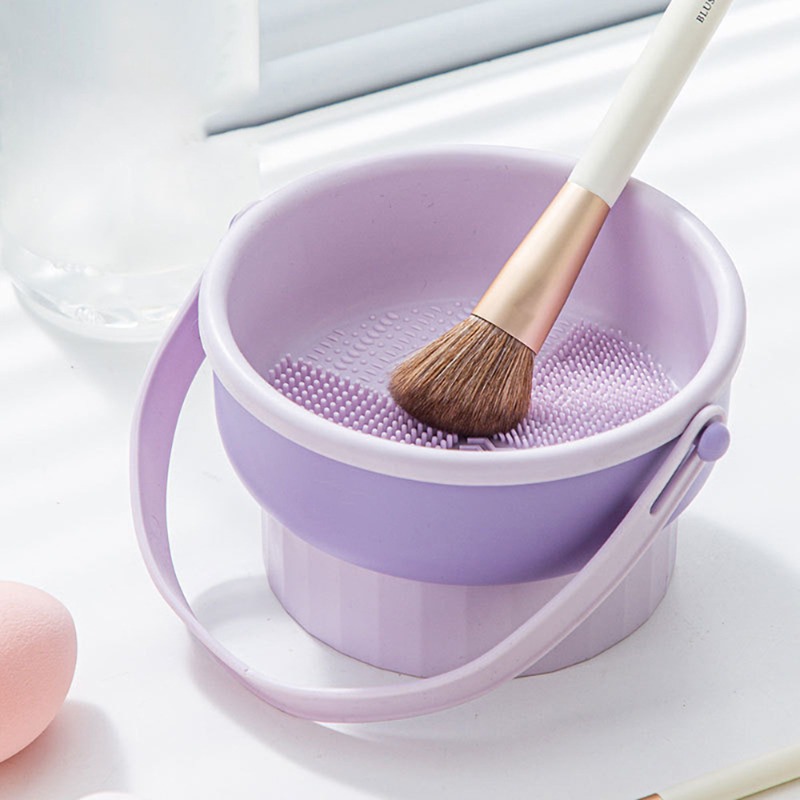 Beauty Makeup Egg - Silikon Makyaj Fırçası Yıkama Topu, Kurutuculu