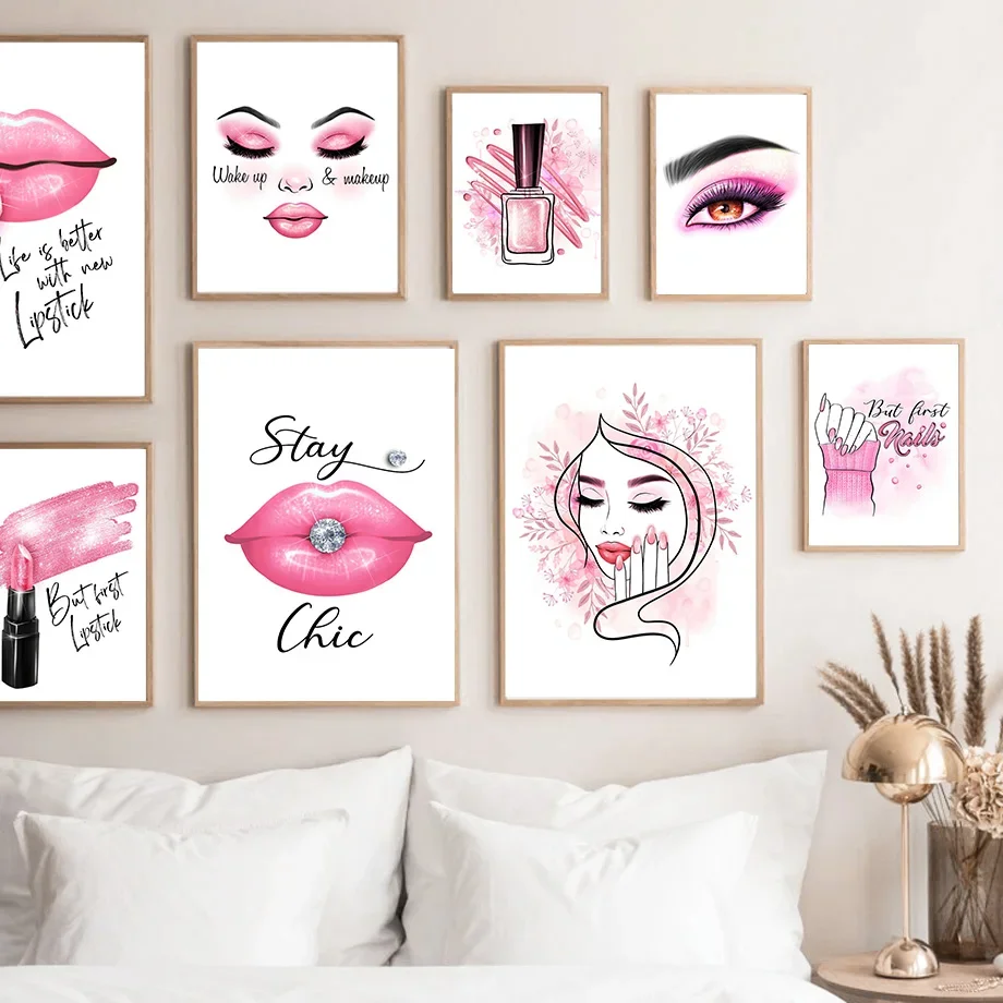 J Beauty Makeup - (2D Kanvas Tablo) Modaya Uygun Makyaj,