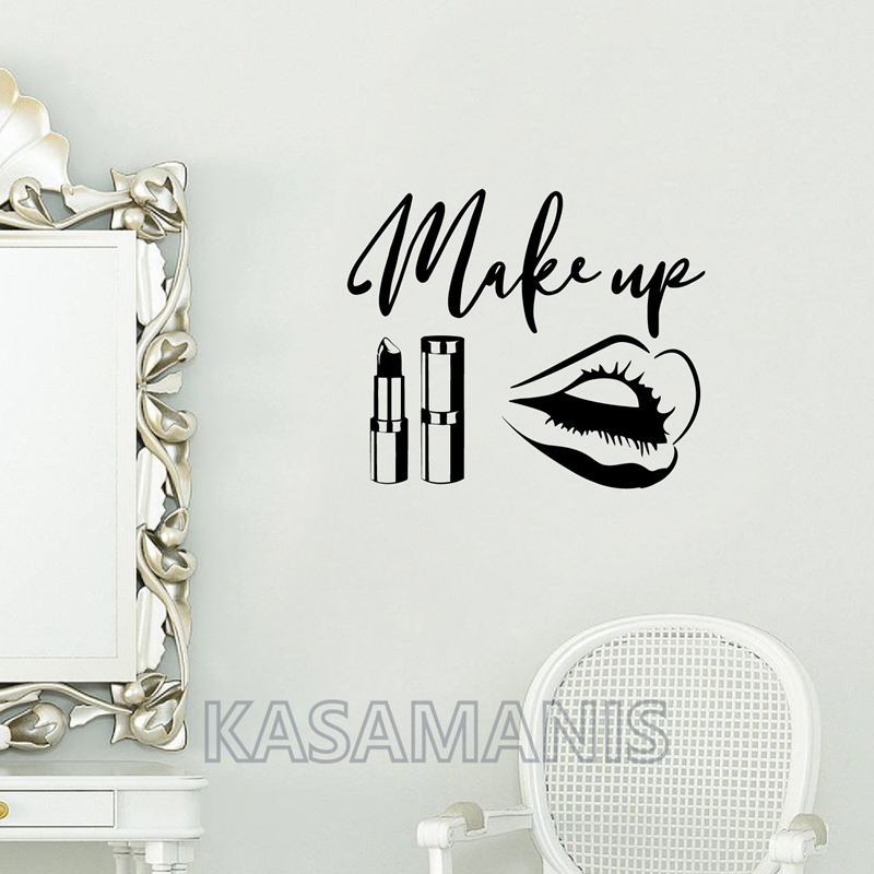 Makeup Is Beauty Quotes - Makyaj alıntı duvar çıkartmaları sanat güzellik