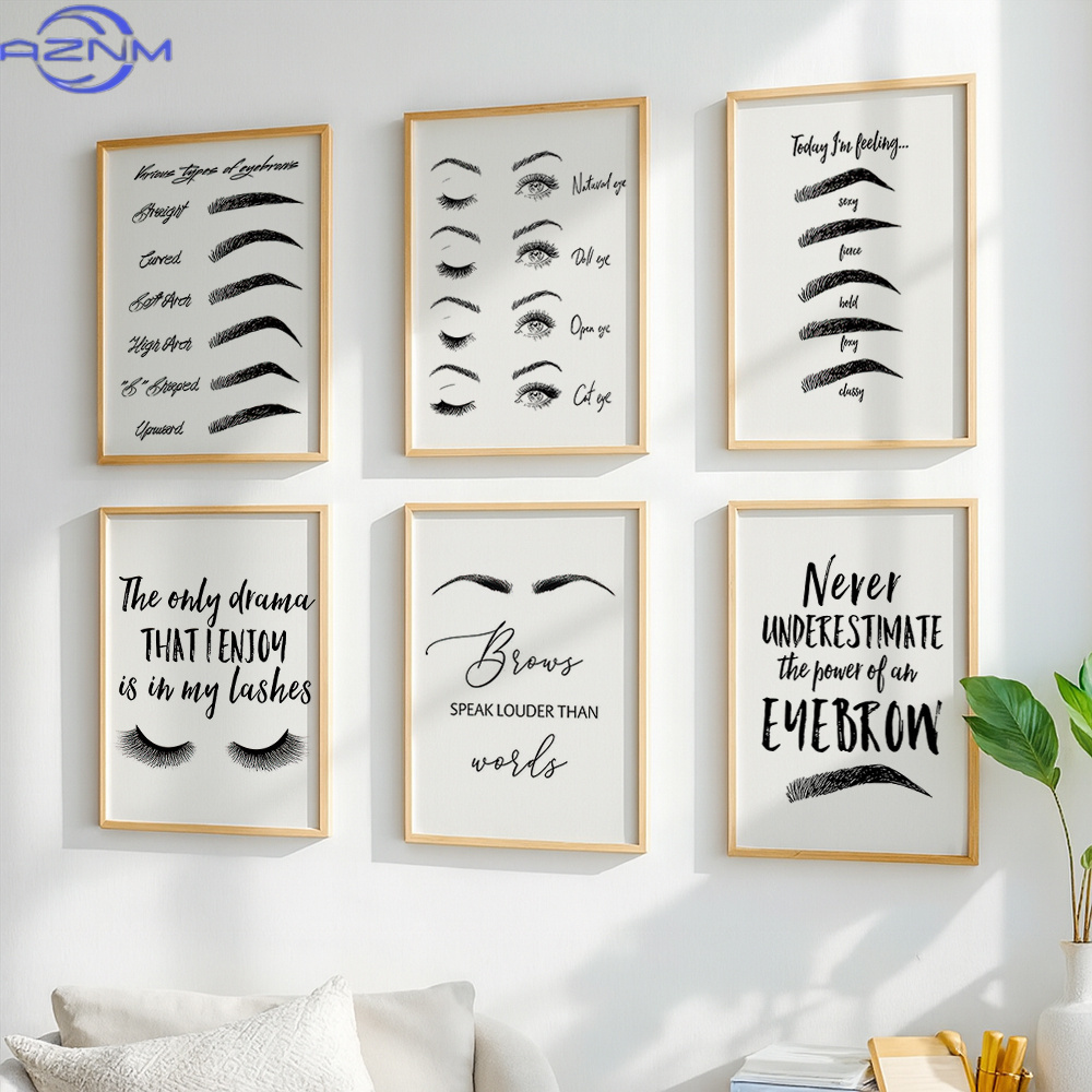 6'lı Set Kaş ve Kirpik Kanvas  - Makeup Is Beauty Quotes incelemesi ve fiyatı