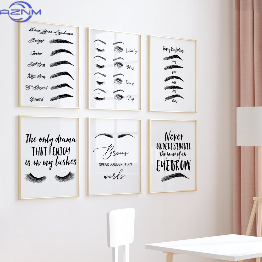 6'lı Set Kaş ve Kirpik Kanvas  - Makeup Is Beauty Quotes incelemesi ve fiyatı