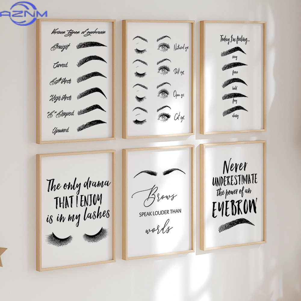 6'lı Set Kaş ve Kirpik Kanvas  - Makeup Is Beauty Quotes incelemesi ve fiyatı