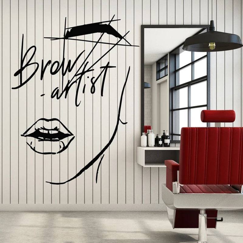 Soyut kız yüz duvar çıkartması - Beauty Makeup Artist incelemesi ve fiyatı