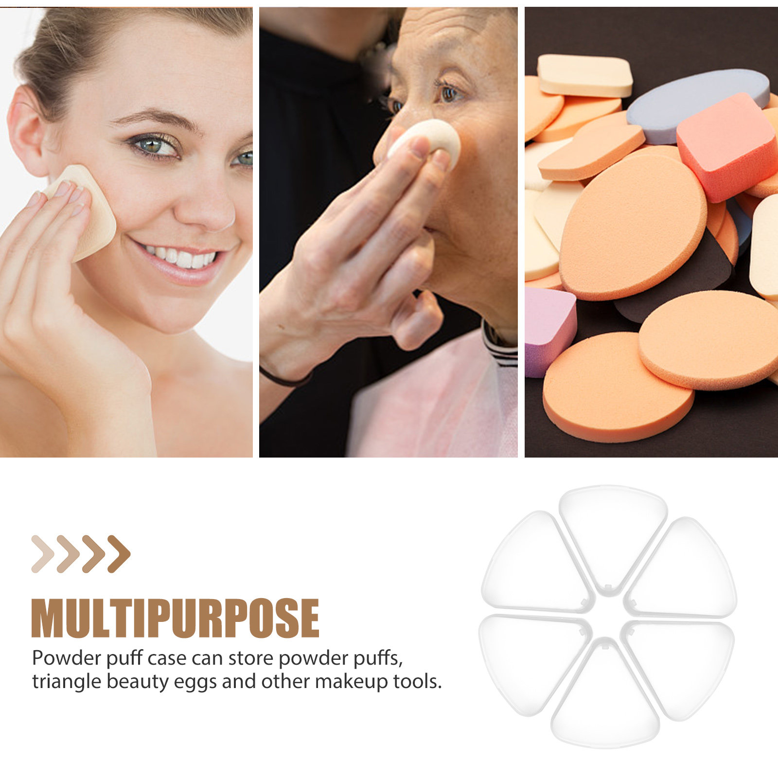 6 adet üçgen toz puf kutusu ye - Beauty Makeup Egg incelemesi ve fiyatı