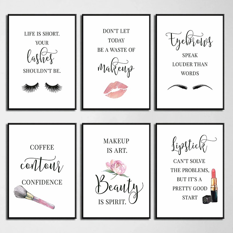 Makyaj Sözleri Posteri Kirpik  - Makeup Is Beauty Quotes incelemesi ve fiyatı
