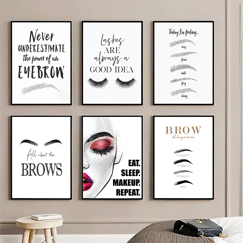 Moda makyaj tuval boyama baskı - Makeup Is Beauty Quotes incelemesi ve fiyatı
