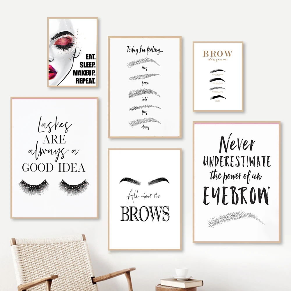 Moda makyaj tuval boyama baskı - Makeup Is Beauty Quotes incelemesi ve fiyatı